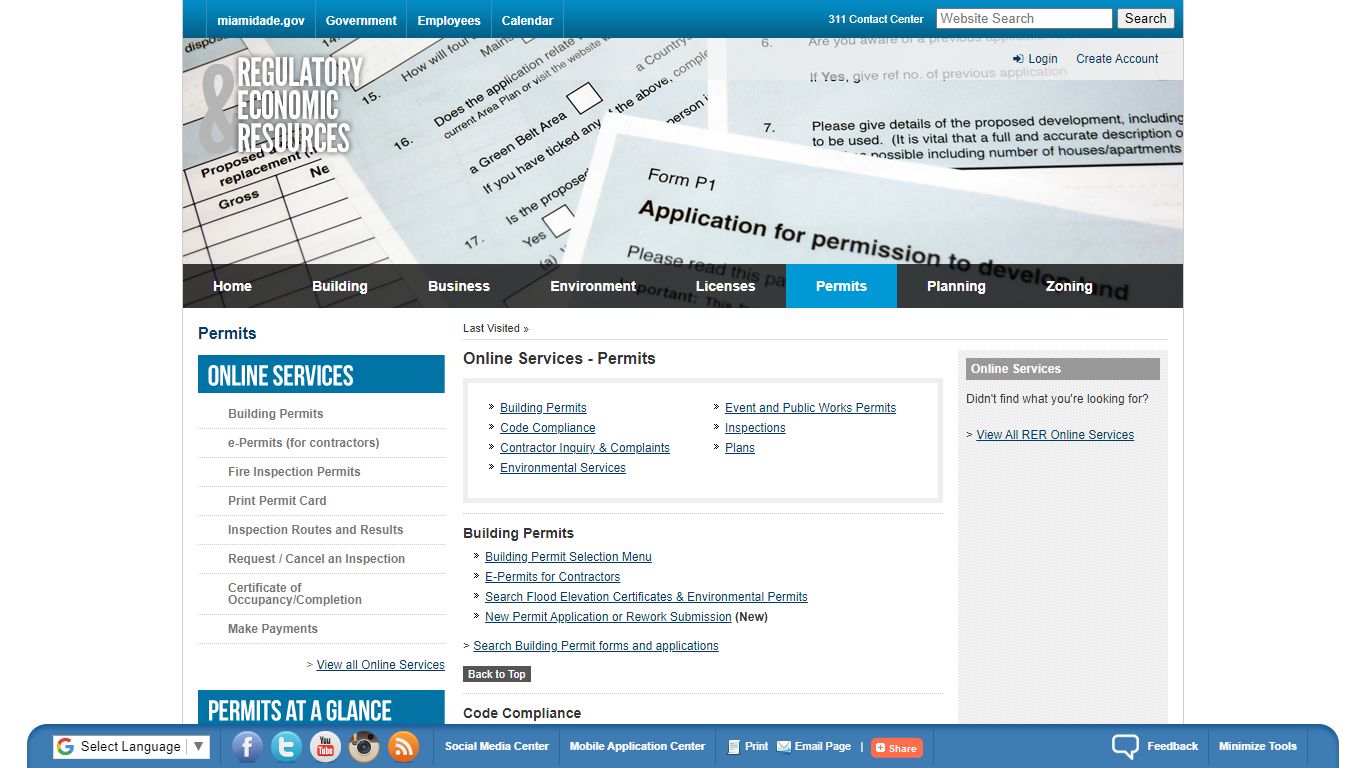 Online Services - Permits - Miami-Dade County
